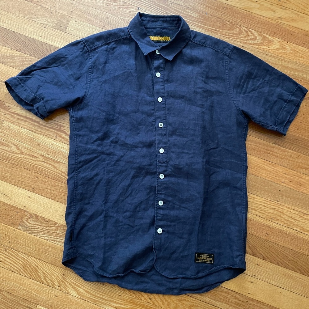 Neighborhood Linen Short Sleeve Button Down Shirt